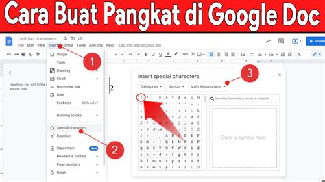 Cara Membuat Pangkat Di Google Docs